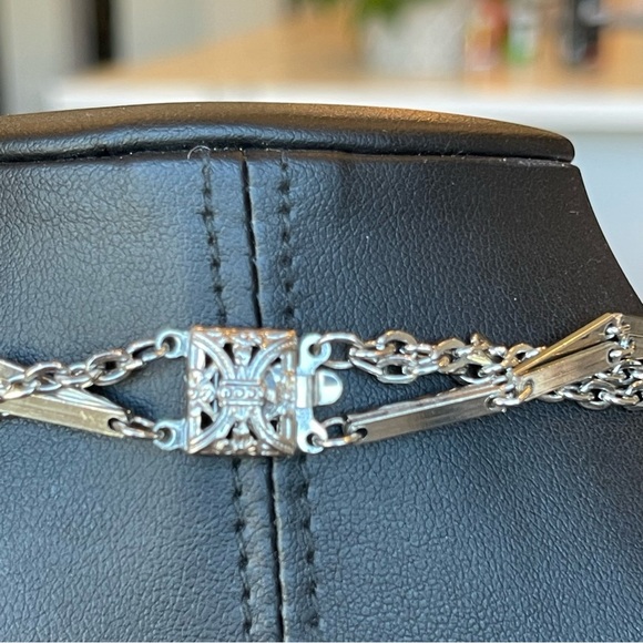 Vintage Multi Chain With Pendant Tassel Silver Tone Necklace 1960’s ~ 24” Length - Picture 5 of 6